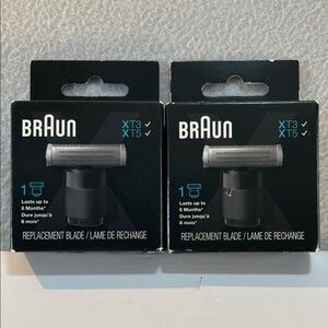Braun XT3 / XT5 Replacement Blades (2) Sealed NEW! Braun Series X